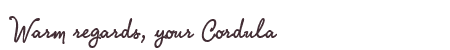 Greetings from Cordula