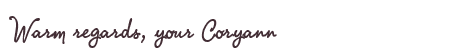 Greetings from Coryann
