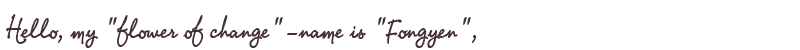 Greetings from Fongyen