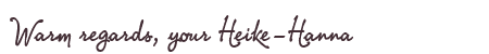 Greetings from Heike-Hanna