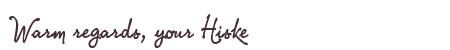Greetings from Hiske