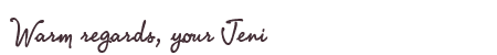 Greetings from Jeni