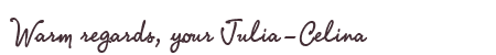 Greetings from Julia-Celina