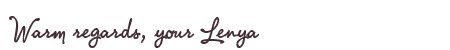 Greetings from Lenya