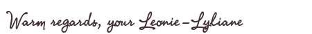 Greetings from Leonie-Lyliane