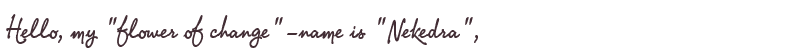 Greetings from Nekedra