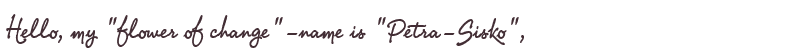Welcome to Petra-Sisko