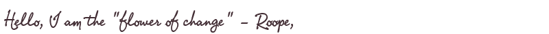 Welcome to Roope