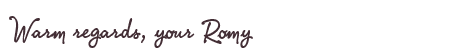 Greetings from Romy