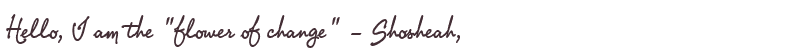 Welcome to Shosheah