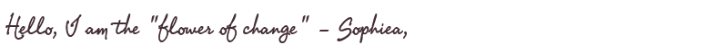 Welcome to Sophiea